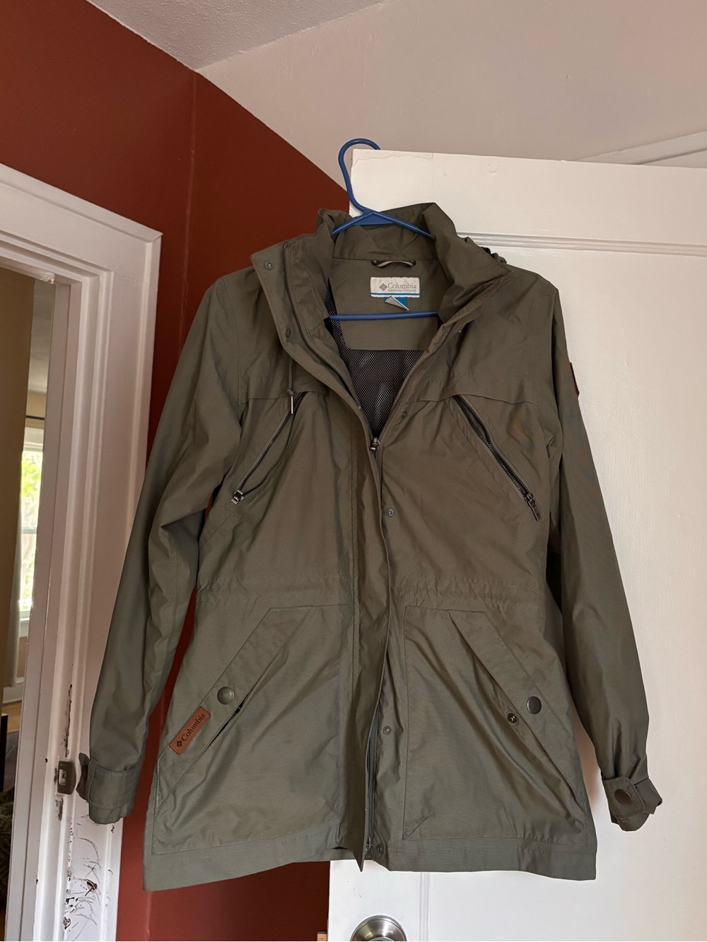 Columbia Olive Green Lightweight Hooded Jacket